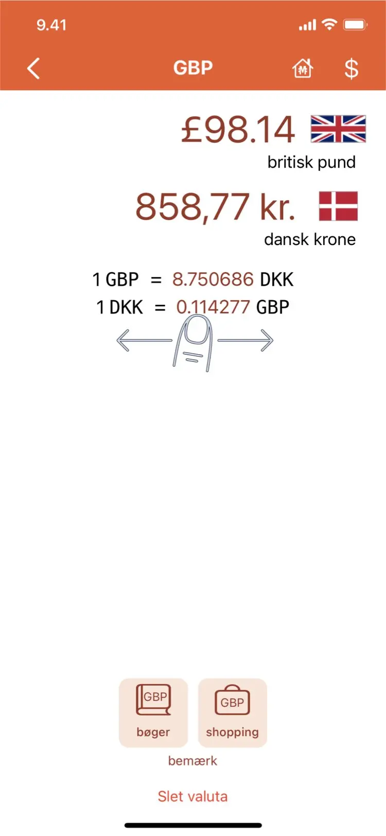 Monetae - Indstil brugerdefinerede valutakurser