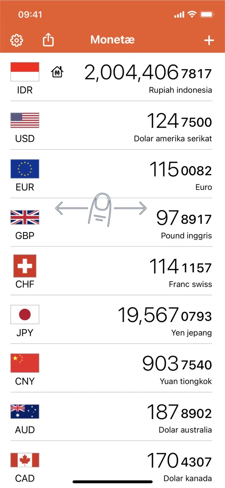 Monetae - Konversi mata uang secara instan
